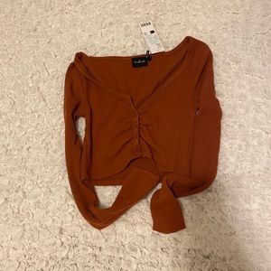 Urban outfitters long sleeve crop top